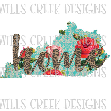 Kentucky Home Floral Digital Download