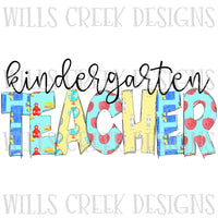Kindergarten Teacher Doodle Sublimation Transfer