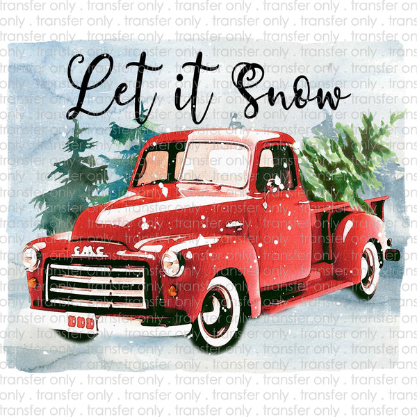Let it Snow Truck Sublimation Transfer