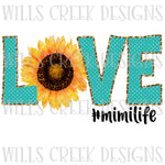 Love Sunflower Mimi Life Digital Download