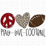 Peace Love Football Sublimation Transfer
