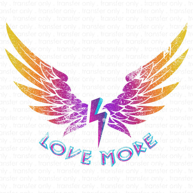 Love More Wings Sublimation Transfer