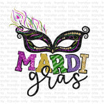 Mardi Gras Mask Sublimation Transfer