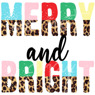 Merry & Bright Half Leopard Digital Download