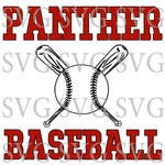 Panther Baseball SVG Digital Download