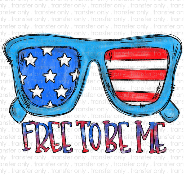 Free to be Me Glasses Sublimation Transfer