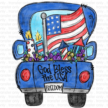 Patriotic Truck Sublimation Transfer