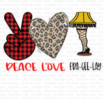 Peace Love Frageelay Sublimation Transfer