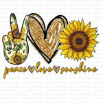 Peace love sunshine Sublimation Transfer