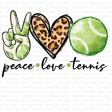 Peace Love Tennis Sublimation Transfer