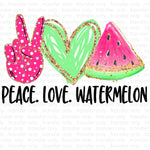 Peace Love Watermelon Sublimation Transfer