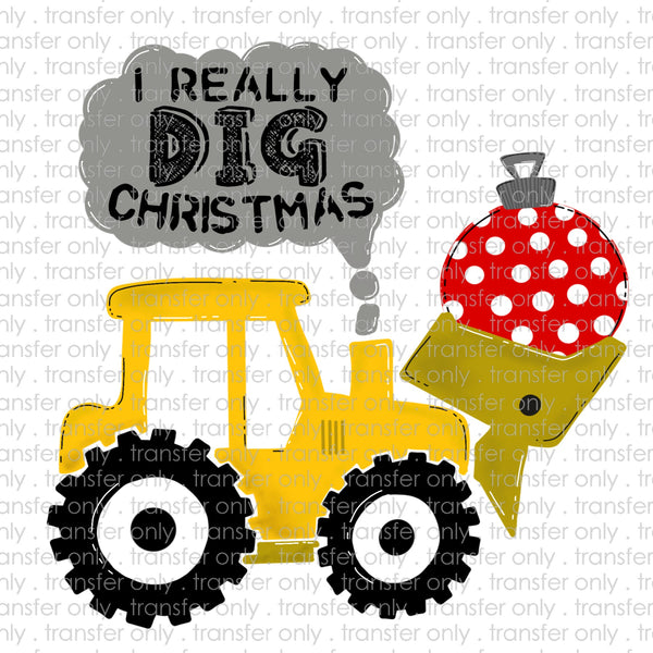 I Really Dig Christmas Sublimation Transfer