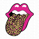 Pink leopard lips Sublimation Transfer