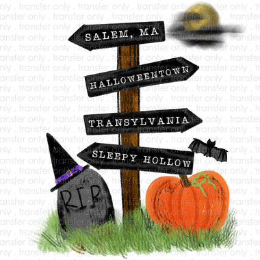 Halloween Destinations Sublimation Transfer