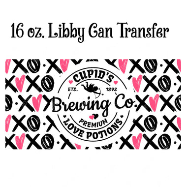 Cupid Brewing Co 16 oz. Libby Beer Can Sublimation Transfer Wrap