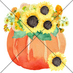 Pumpkin Sunflowers Sublimation Transfer