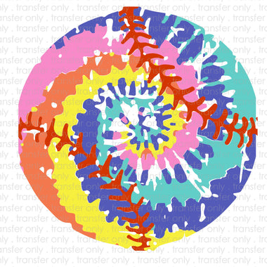 Tie Dye Baseball Sublimation Transfer