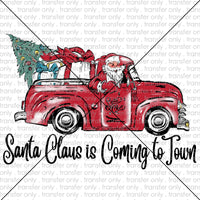 Santa's Coming to Town Sublimation Transfer