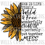 She is Life Itself Sunflower Digital Download