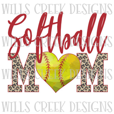 Softball Mom Cheetah Digital Download