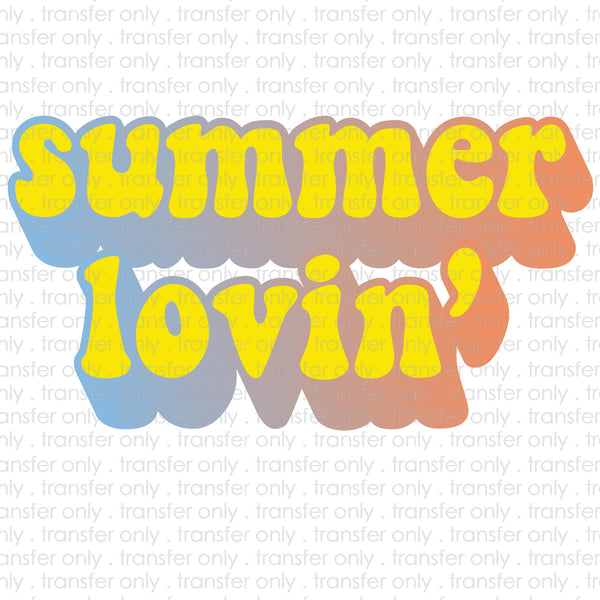 Summer Lovin Retro Sublimation Transfer