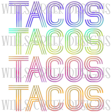 Tacos Retro Digital Download