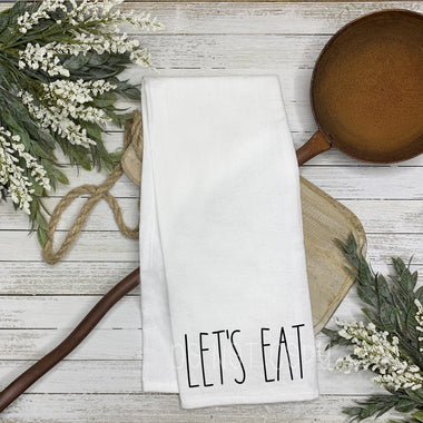 Let's Eat Tea Towel 2”x4” Screen Print Transfers BB45
