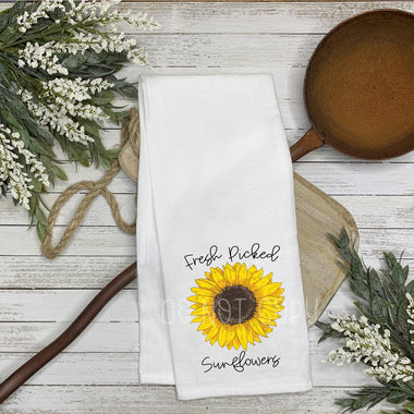 Fresh Picked Sunflowers Tea Towel Screen Print Transfers QQ80