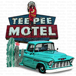 Teepee Motel Sublimation Transfer