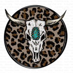 Leopard Bull Skull Sublimation Transfer