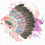 Watercolor Headdress Sublimation Transfer