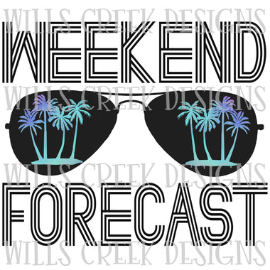 Weekend Forecast Palm Trees Digital Download