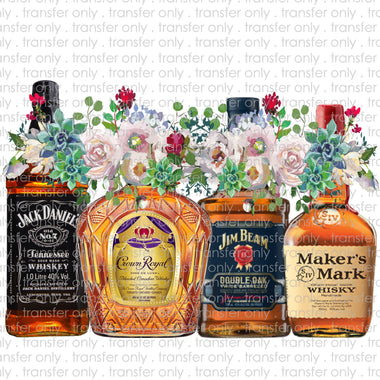 Whiskey Floral Sublimation Transfer