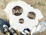 Dad Mama Mini Camo Screen Print Transfer