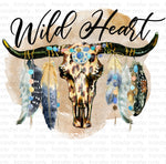 Wild Heart Skull Sublimation Transfer