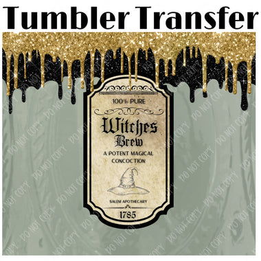 Witches Brew Skinny Tumbler Seamless Sublimation Transfer