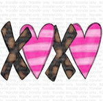 XoXO Leopard Pink Stripe Sublimation Transfer